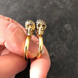 Authentic Alexander mcQueen skull earrings